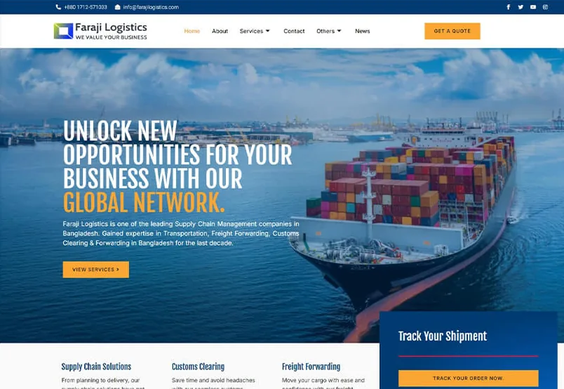 Faraji Logistics website by RedBolt